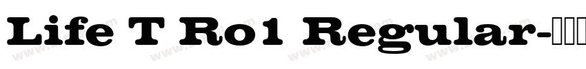 Life T Ro1 Regular字体转换